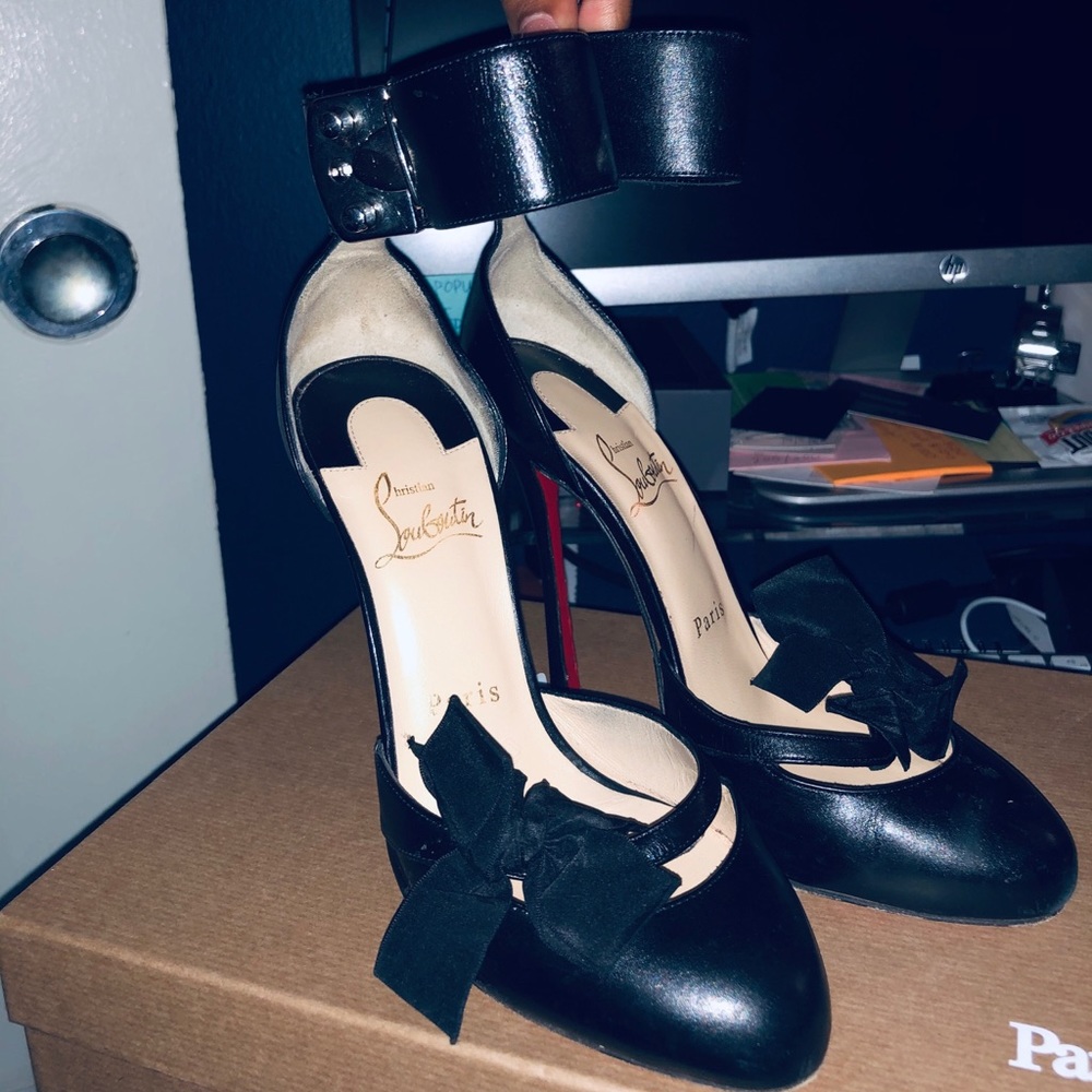 Christian Louboutin Rounded Ankle Cuff Heel